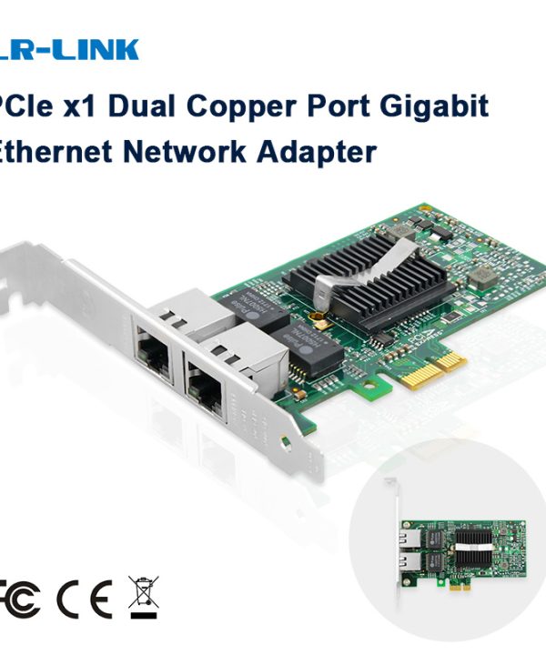 LR-LINK 9202pt Gigabit Ethernet Card Mạng Adapter PCI-Express X1 cổng kép RJ45 LAN Card PC Intel 82575