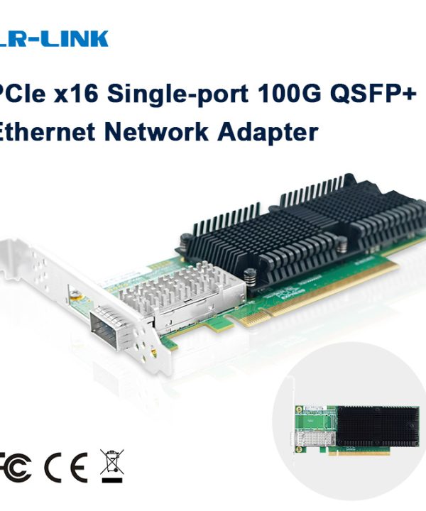 LR-LINK 1019pf 100 gam qsfp Card mạng Nic với Intel chip Single-Port PCL Express X16 hỗ trợ rdma Windows Server /Linux/Vmware
