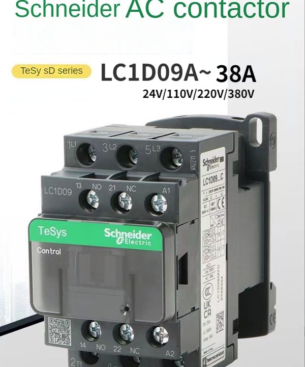 Mới màu đen Schneider phiên bản ba cực accontactor lc1d09 lc1d12 lc1d18 lc1d25 lc1d32 lc1d38 b7c f7c q7c m7c 24V 110V 220V 380V