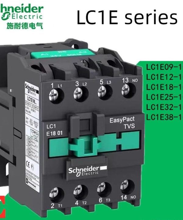 Schneider AC contactor LC1E-0910/1210/1810/2510/3210/3810/0901/1201/1801/2501/3201/3801 24V/48V/110V/220V/380V 4-cực Contactor