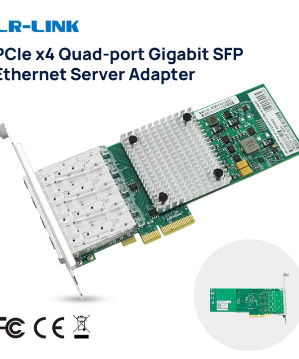 LR-LINK LREC9714HF-4SFP 1000Mpbs Card mạng PCI Express X4 Quad-Port SFP Gigabit máy chủ Adapter Intel i350 Chipset dựa