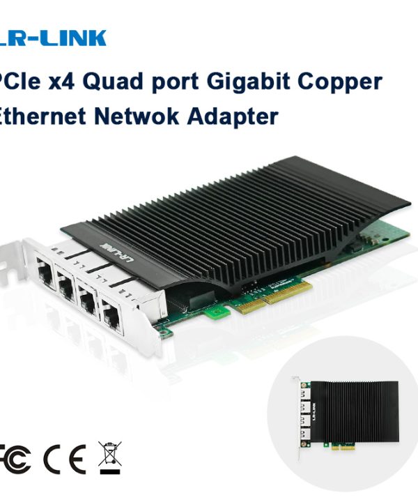 LR-LINK 2005pt Gigabit card mạng, 4-ports RJ45 Đồng Ethernet Adapter, với Intel i350 chip, PCI-Express X4 NIC