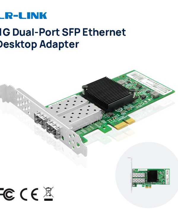 LR-LINK 9252pf-2sfp Gigabit Ethernet sợi quang Lan Adapter PCI-Express X1 cổng kép Card mạng Intel I350-F2 tương thích