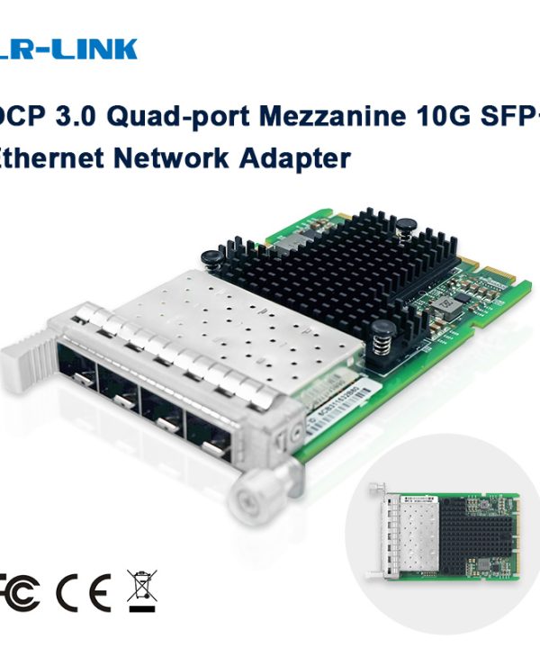 LR-LINK 3007pf OCP 3.0 Quad-Port lửng 10GB Card mạng SFP Ethernet network Adapter dựa trên Intel Chipset