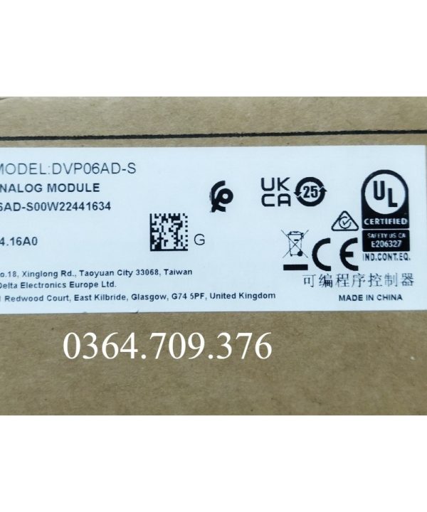 PLC DVP06AD-S    Delta Mở Rộng Module