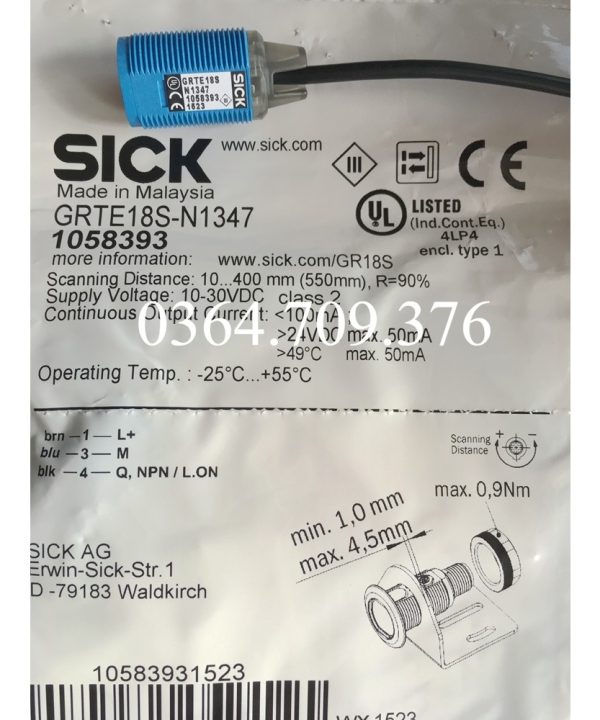 Công Tắc Quang Điện Sikh SICK GRTE18S-N1347 GRTE18S-P1342 GRTE18S-N1342