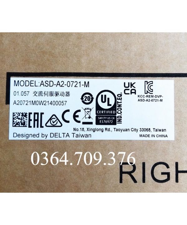 ASD-A2-0721-M    Delta Servo Drive Spot