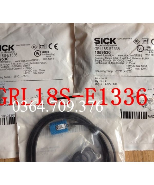 Công Tắc Quang Điện Phản Xạ Gương SICK Chính Hãng Hoàn Toàn Mới  GRL18S-E1331 GRL18S-E1336