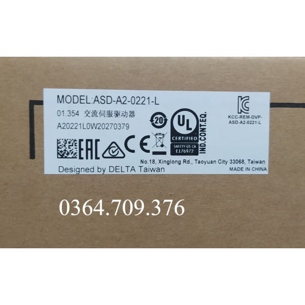 Bộ Điều Khiển Động Cơ Servo Delta   Của ASD-A2-0221-L ECMA-C20602RS