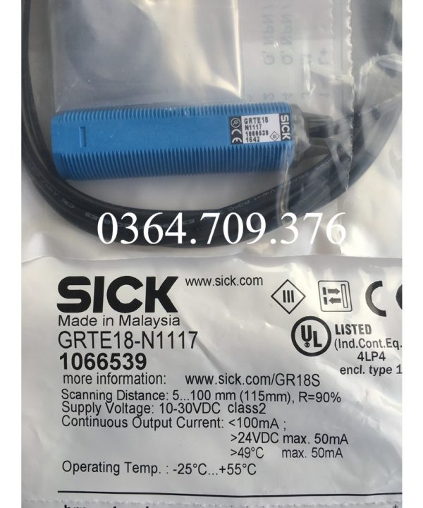 GRTE18-N1117 Công Tắc Quang Điện SICK Chính Hãng Hoàn Toàn Mới  Mã Số: 1066539