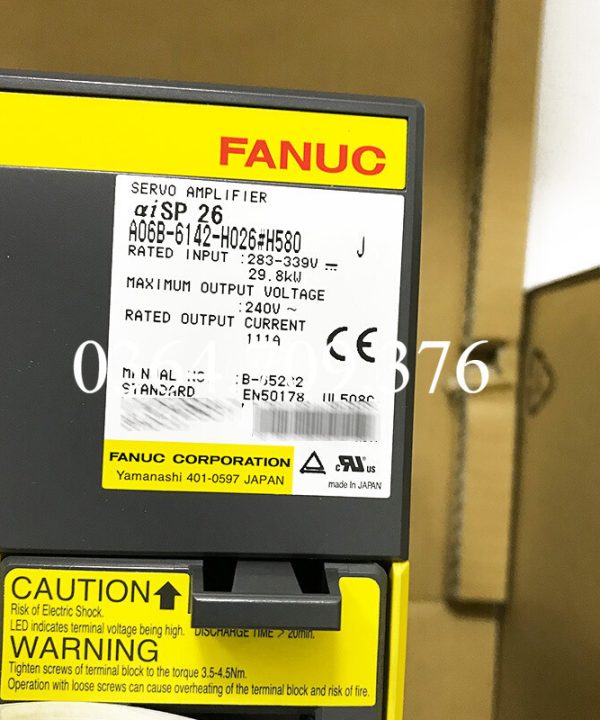 A06B-6142-H026 # H580 Fanuc Ổ Đĩa Servo Ban Đầu Của FANUC   Mới