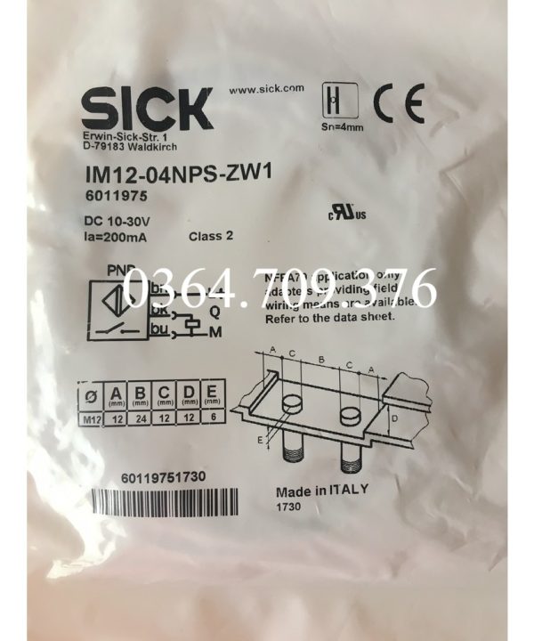 Cảm Biến Tiệm Cận SICK  Nguyên Bản Hoàn Toàn Mới IM12-04NPS-ZW1 IM12-04NNS-ZW1