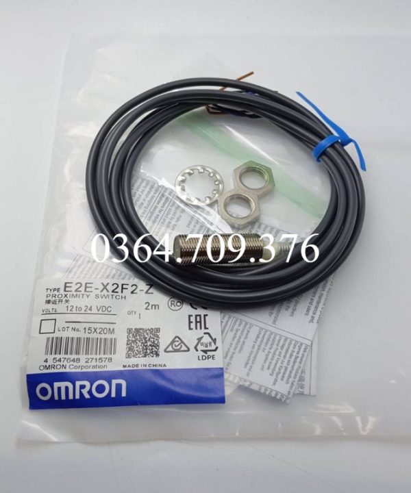 E2E-X2F1 cảm biến 2M Cảm biến tiệm cận cảm ứng omrom 2m PNP no, PNP NC new