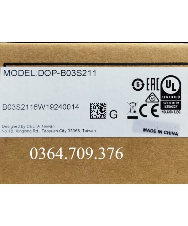 HMI DOP-B03S211     Màn Hình Cảm Ứng Delta