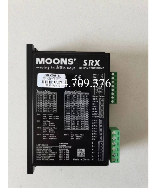 SRX08-S Điều Khiển Động Cơ Bước Moons Stepper Motor