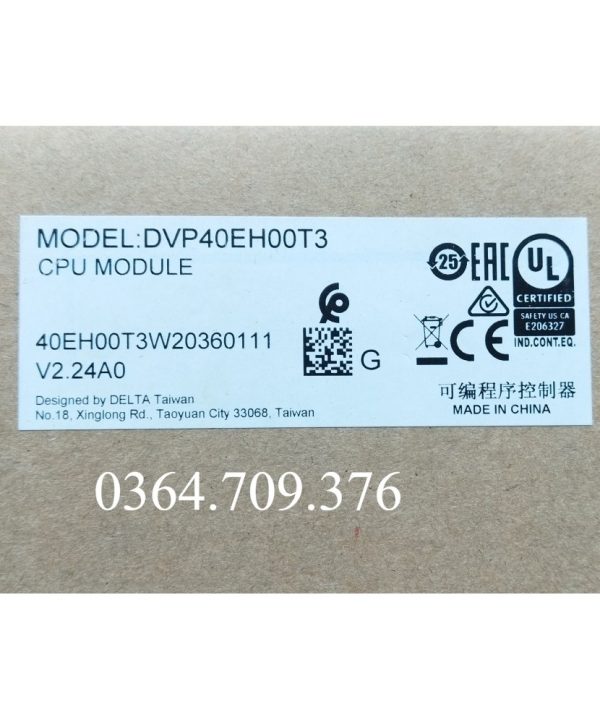 PLC Dvp40eh00t3    Delta Điều Khiển