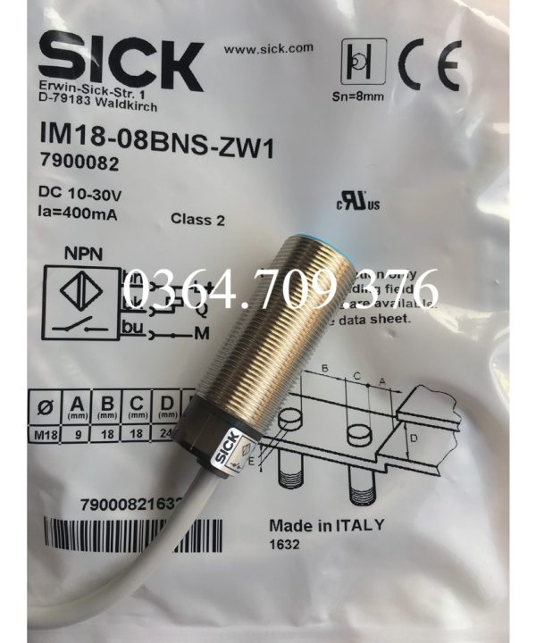 Cảm Biến Tiệm Cận SICK  Nguyên Bản Hoàn Toàn Mới IM18-08NNS-ZW1 IM18-08BNS-ZW1