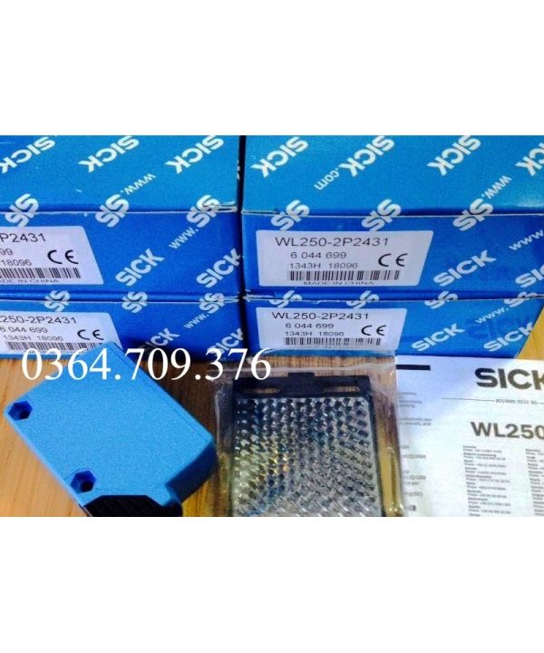 Cảm Biến Quang Điện Phản Xạ Gương SICK Chính Hãng Hoàn Toàn Mới  WL250-P430 WL250-2P2431