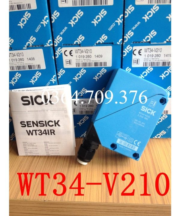 Cảm Biến Quang Điện Phản Xạ Khuếch Tán SICK Nguyên Bản Hoàn Toàn Mới  WT34-V210