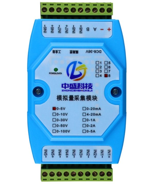 4-8 Module Thu Thập Analog Điện Áp Và Dòng Điện RS485 Đa Dải Máy Phát Cách Ly Modbus