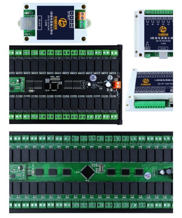 Module Đầu Ra Rơ Le 5A Giao Tiếp Cổng Mạng IO Bo Mạch Mở Rộng Rơ Le Điện Từ Modbus Công Nghiệp Zhongsheng