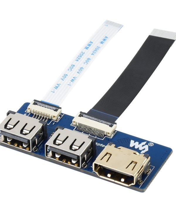 Waveshare USB Bộ chuyển đổi tương thích HDMI cho CM4-IO-BASE, đầu nối ffc thích ứng với đầu nối tiêu chuẩn