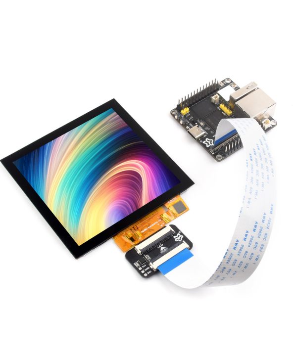 Luckfox màn hình cảm ứng điện dung IPS 4inch, 720 × 720 pixel, RGB, Tương thích với luckfox Pico Ultra Development