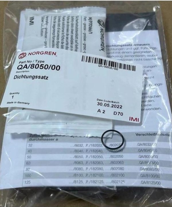 Bộ dụng cụ bảo trì xi lanh Norgren QA/8050/00